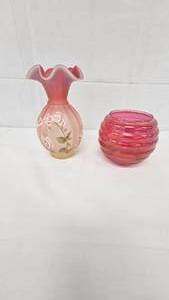 Fenton Vase and Glassware