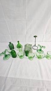 Green Glassware Assorted