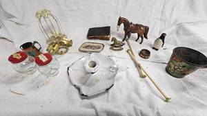 Copper Style Horse, Tin Candleholder, Danish book, Spice Containers, Bobble Penguin