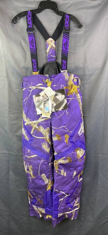 lot 206F image: Brand New FXR Helix Pant Youth Size 10 Realtree CamoPurple $299 Retail G