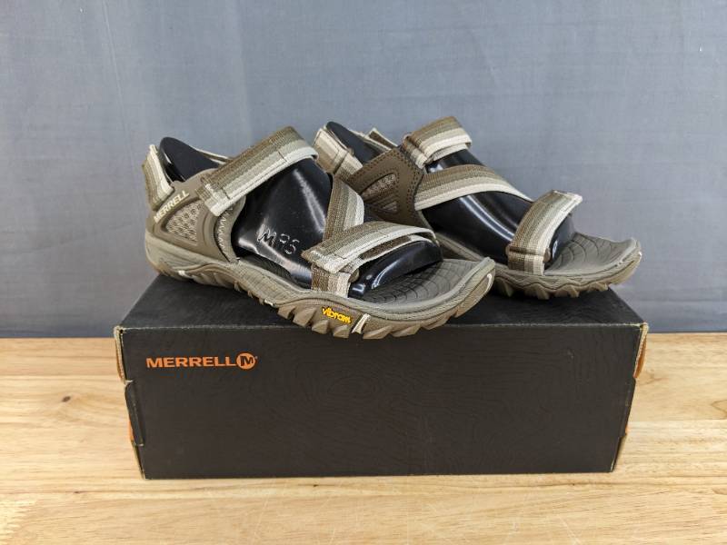 lot 26A image: Brand New Merrell Aluminum All Out Blaze Sandals Womens Size 5 N