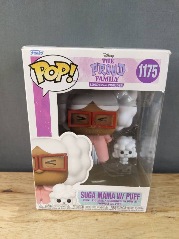 lot 185M image: Brand New Funko Pop Disney The Proud Family Louder And Prouder Suga Mama WPuff  #1175 Figure V