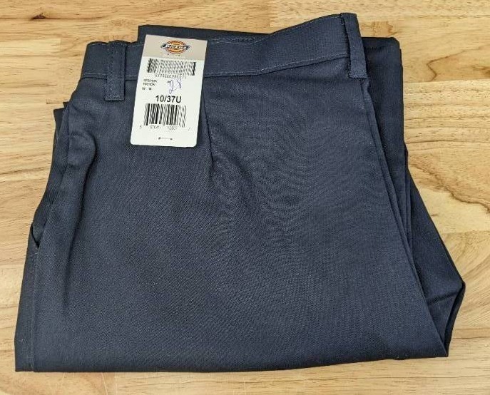lot 90A image: New Dickies FP21 Womens Premium Flat Front Pants Dark Navy Size 10 N