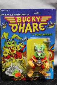 lot 21 image: Bucky OHare Action Figure from The Toad Wars Series with Blaster Accessory