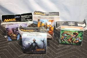lot 46 image: Set of 5 Magic The Gathering Ultra-Pro Deck Boxes with Various Designs