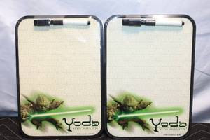lot 62 image: Set of 2 Star Wars Yoda Magnetic Dry Erase Boards with Marker