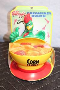 lot 123 image: Kelloggs Breakfast Bunch Corn Flakes Cereal Bowl with Suction Base