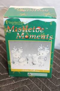 lot 128 image: CornerStone Creations Mistletoe Moments Reindeer Figurine Holiday Collection