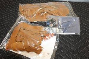 lot 150 image: Craft Kit Collection Moccasin, ID Wallet, and Link Belt Kits