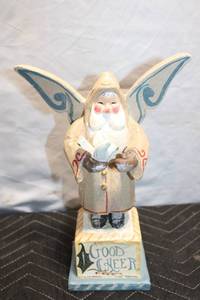 lot 156 image: Vintage House of Hatten 1999 Santa Figure with Good Cheer Script