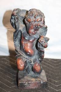 lot 166 image: Antique Bronze Cherub Sculpture