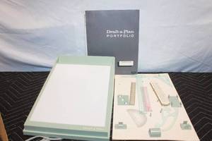 lot 176 image: Vintage Draft-a-Plan Electric Drafting Kit with Portfolio