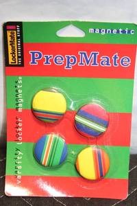lot 184 image: Set of 4 LockerMate PrepMate Magnetic Varsity Locker Magnets