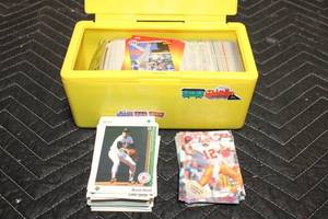 lot A-186 image: Collection of Assorted Sports Trading Cards in Yellow Box
