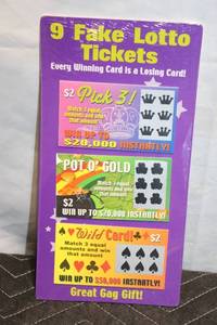 lot 212 image: 9 Fake Lotto Tickets Great Gag Gift