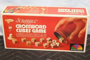 lot 231 image: Scrabble Crossword Cubes Game with Timer and Word Cubes