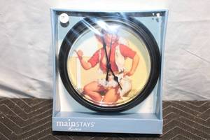 lot A-339 image: Mainstays Home Wall Clock with Cowgirl Art Design