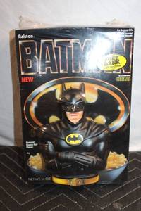lot 375 image: Vintage Batman Cereal - Ralston 14 oz Sealed Box