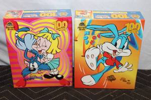 lot 384 image: Set of 2 Vintage Merrigold Press Tiny Toon Adventures 100-Piece Puzzles