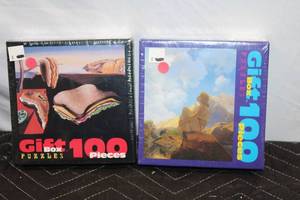 lot 385 image: Set of 2 Sealed 100 Piece Jigsaw Puzzles - Morning & Salvador Deli Themes