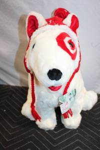 lot 397 image: Holiday Husky Plush with Red Snowflake Hat