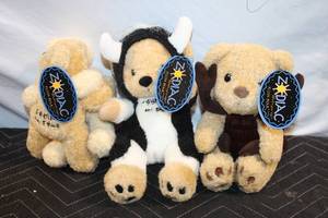 lot 405 image: Set of 3 Zodiac Plush Bears - Taurus, Gemini, and Capricorn