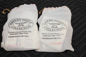 lot 462 image: Set of 2 Tavern Puzzle Collection Handmade Metal Brain Teasers