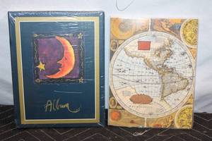 lot 472 image: Set of 2 Sealed Art Prints featuring Lunar and World Map Designs