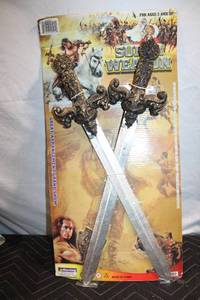 lot 473 image: Set of 2 Toy Foam Swords with Intricate Handles