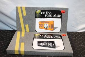 lot 493 image: Set of 2 License Plate Photo Frames by Burnes of Boston
