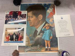 lot 13J image: JFK, Reagan, Bush Memorabilia Collection Art & Photos