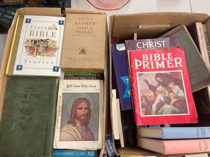 lot 35L image: Religious Books & Golden Book Encyclopedia Set