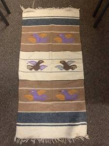lot 46J image: Handmade Bird Motif Wool Rug