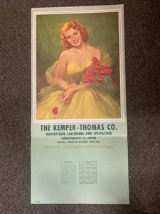 lot 52J image: Vintage Kemper-Thomas Miss America Calendar Brunner