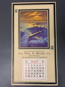 lot 56J image: 1939 Vintage Calendar The Dawn of a New Age