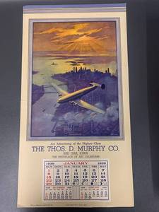 lot 58J image: Vintage 1939 Thos. D. Murphy Co. Calendar Art