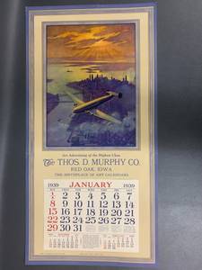 lot 61J image: 1939 Thos. D. Murphy Co. Vintage Calendar