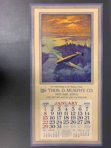 lot 62J image: 1939 THOS. D. Murphy Calendar Dawn of a New Age