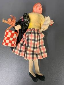 lot 68J image: Vintage Handmade Doll with Accessories