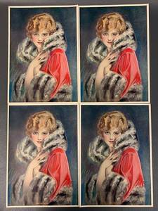 lot 81J image: Earl Christy Art Prints Ready for the Opera Set