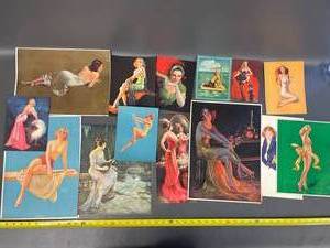 lot 89J image: Vintage Pin-Up Art Print Collection Set