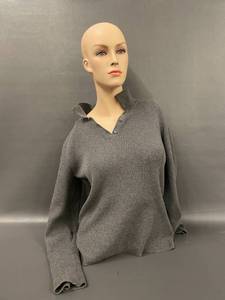 lot 102J image: Grey Knit Womens Sweater with Female Mannequin Torso