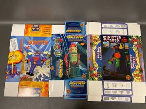 lot 103J image: Retro Robot Toy Packaging Boxes Lot