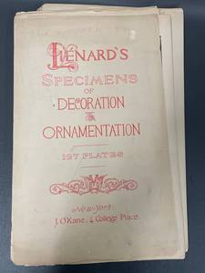 lot 122J image: Lenards Specimens Antique Decoration Plates Book