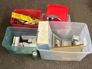 lot 138F image: Mixed Home Decor & Craft Lot with Candle Garden and Empty Jewelry Boxes