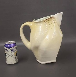 lot 5W image: Handcrafted Artist Signed Ceramic Pitcher