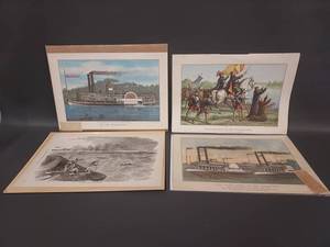 lot 11W image: Antique  Vintage Mississippi River Lithographs  Engravings