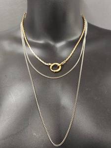 lot 72W image: 3 Elegant Vintage Chain Necklaces incl. Krementz