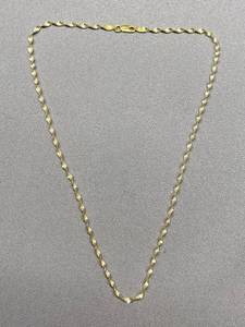 lot 12B image: Gold-Tone 925 Silver Twisted Chain Necklace