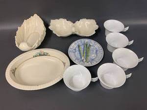 lot 13F image: Vintage Ceramics Lot Gien, Lenox, etc Tableware Mix